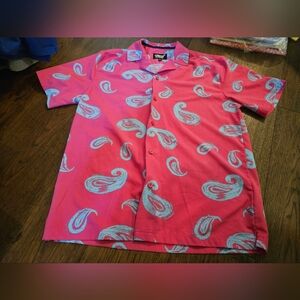 Fresh Prints Of Bel-Air Drill Clothing Paisley Prints Stretch Camp Shirt M Used.